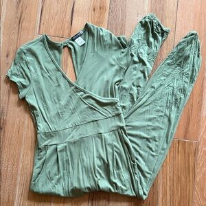 Olive Green Casual Top